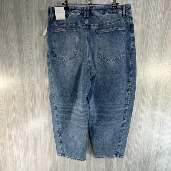 Talbots Relaxed Barrel Jean Denim Ankle Length High Waist Women’s 14 Petite New - Picture 3 of 7